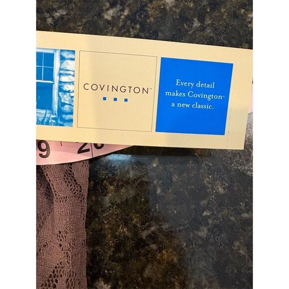 Covington Women's XL Brown Lace Sleeveless V-Neck Blouse Ruffle Accent - Picture 9 of 9